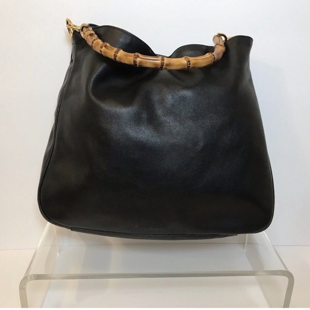 GUCCI BAMBOO HOBO LEATHER BAG, Vintage inside cleaned ✨✨